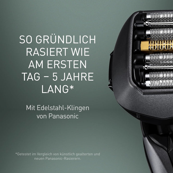 Panasonic Series 900 Premium Nass- und Trocken Rasierer ES-LV9U, 5-fach-Scherkopf mit Linearmotor un