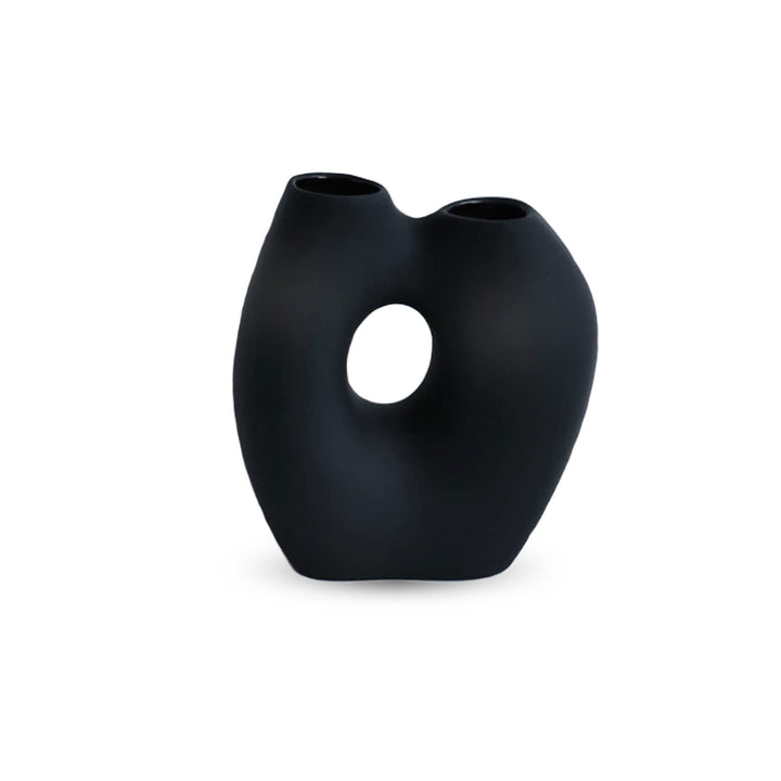 Cooee Design Frodig Vase Black, Keramik, organische Form, Schwarz, W: 9, L: 18, H: 20 CM W: 9, L: 18