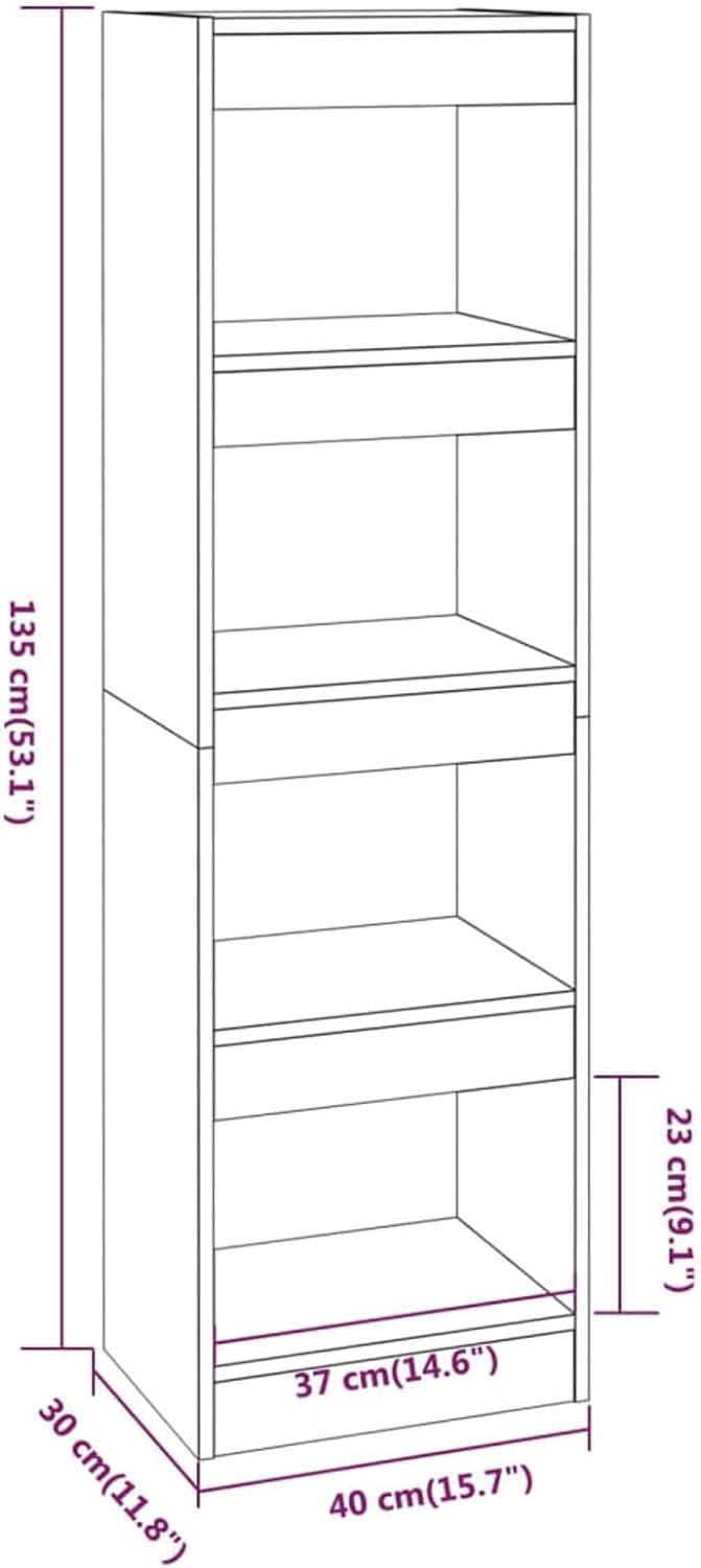 Gecheer Bücherregal Raumteiler mit Fächer Wandregal Standregal Aktenregal Raumtrenner Büroregal Rega