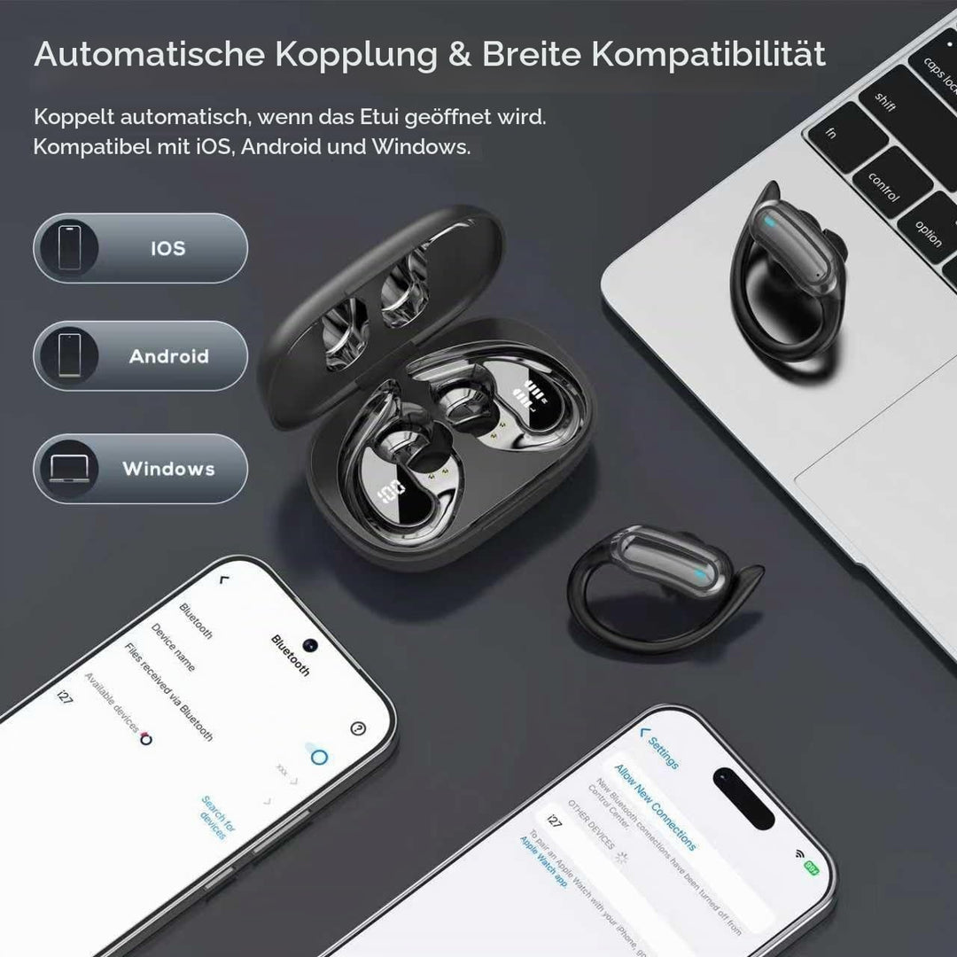 TRAUSI Kabellose Bluetooth-Kopfhörer, Bluetooth 5.3 Stereo, Over-Ear-Kopfhörer, Mikrofon mit Geräusc