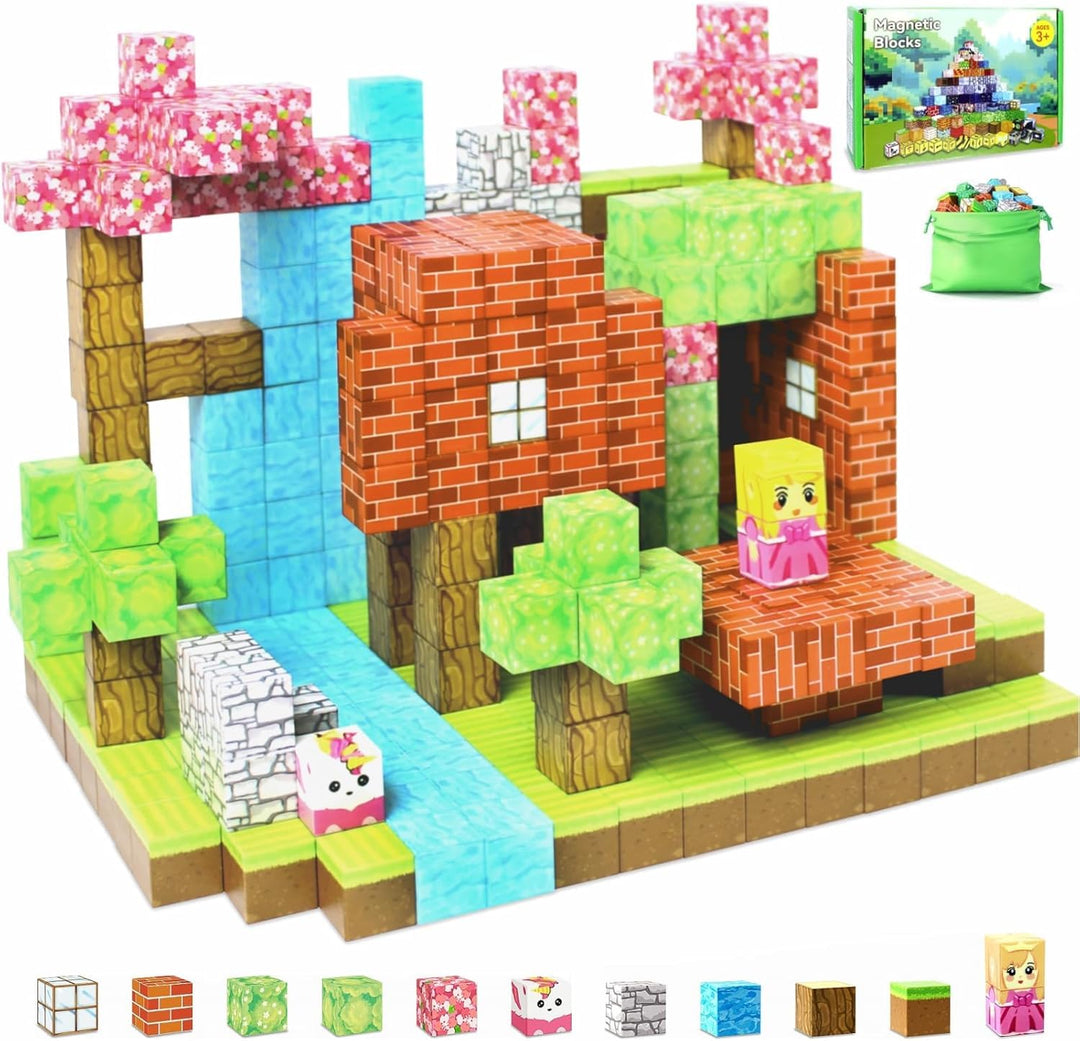 Magnetische Bausteine - Build Mine Magnete Welt World Set, Magnetisches Spielzeug für Jungen und Mäd