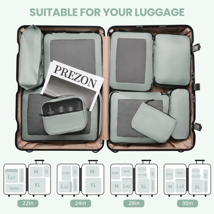 Packing Cubes for Suitcase 10 Set, Leichtgewichtige Gepäck Packing Organizer Packing Cubes für Reise