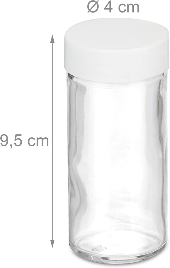 Relaxdays XXL Gewürzkarussell, drehbar, 32 Gewürzgläser, aromadichte Aufbewahrung, Gewürze Organizer