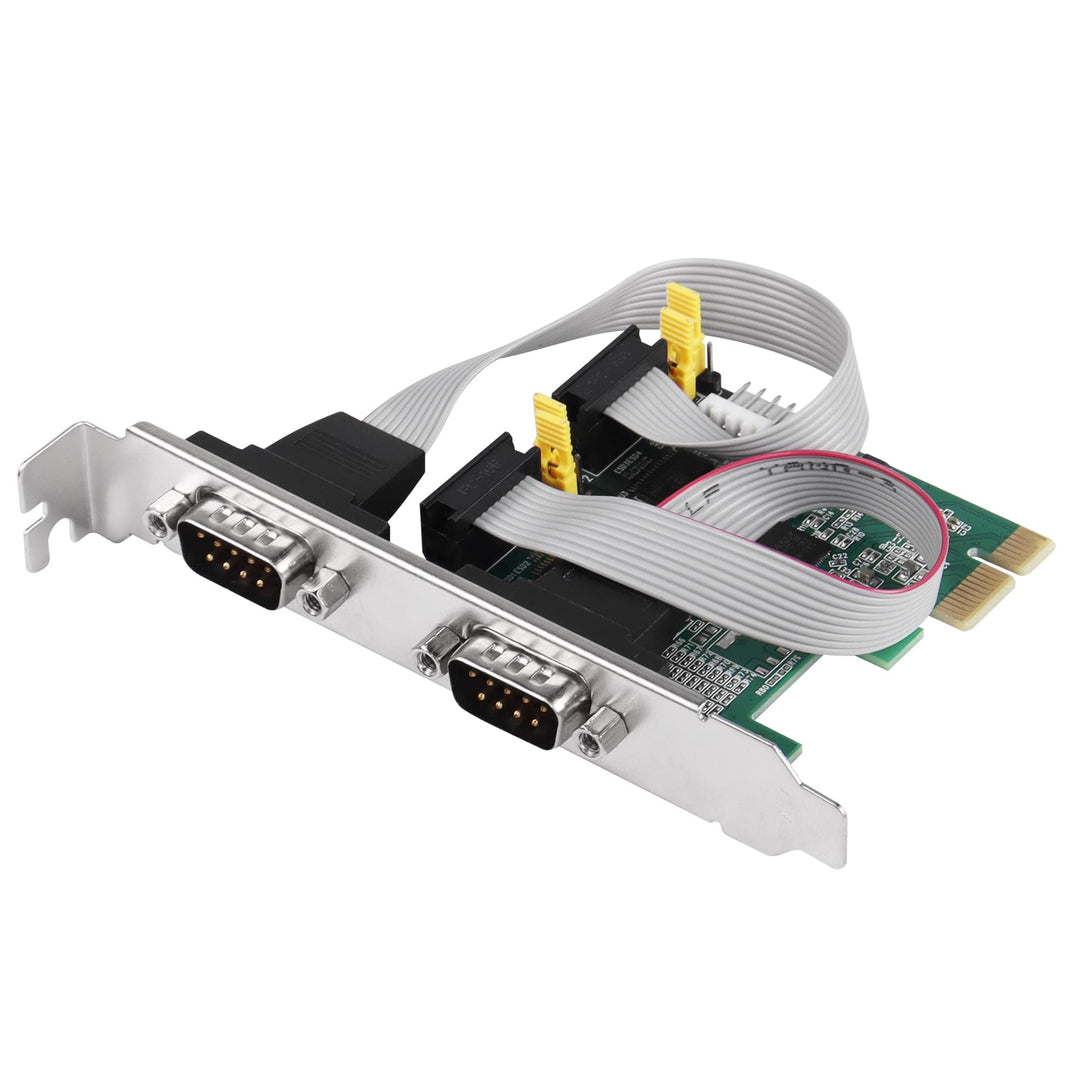 CERRXIAN 2 Port PCI Express RS232 Serielle Adapterkarte, DB9 Dual Channel PCIe X1 AX99100 Erweiterun
