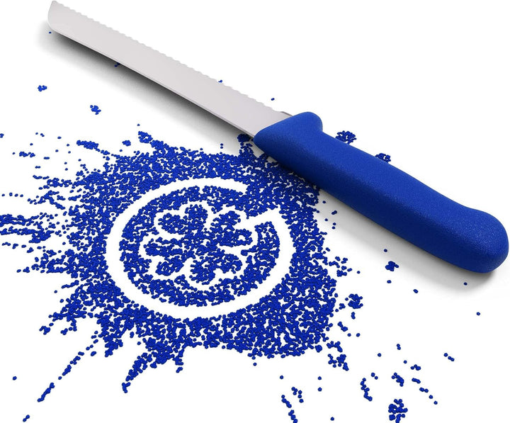 Giesser seit 1776 - Made in Germany - Brotmesser blau, Basic Blue, Klinge 21 cm, Wellenschliff, ruts