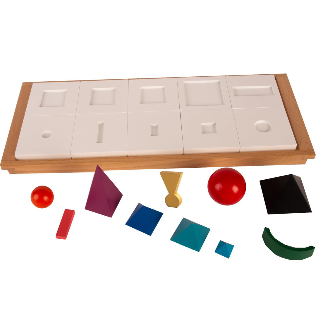 Montessori Wortartensymbole als 3D-Wortartenkörper zum Lernen der wichtigsten Wortarten
