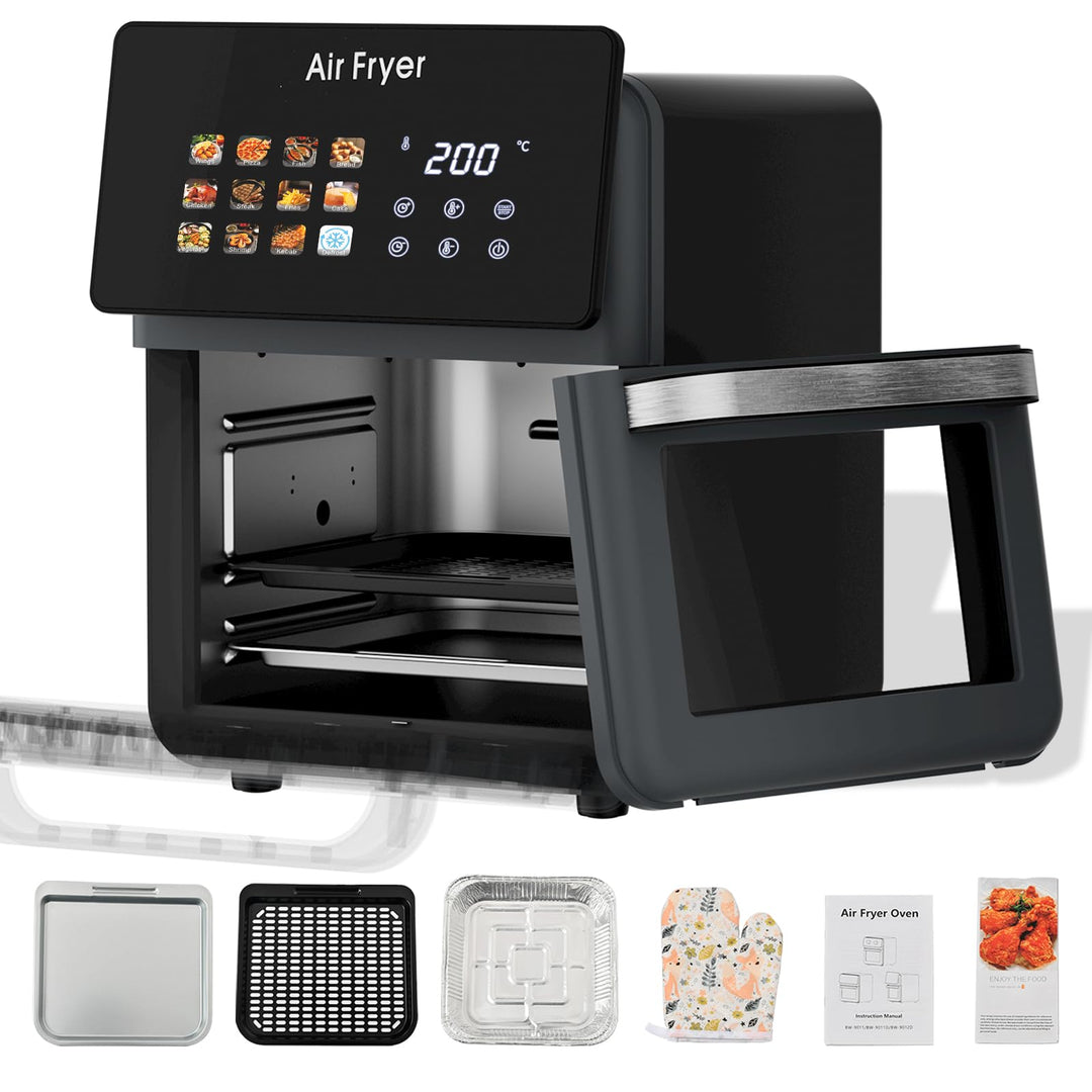 10L Grosser XL Pro Heissluftfritteusen-Ofen mit Grill-Kombination für,12-in-1 Smart-Konvektionsöfen,
