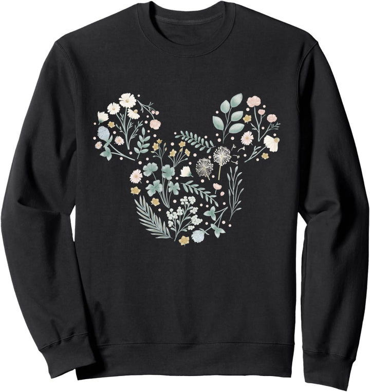 Disney Mickey Mouse Icon Spring Flowers Sweatshirt