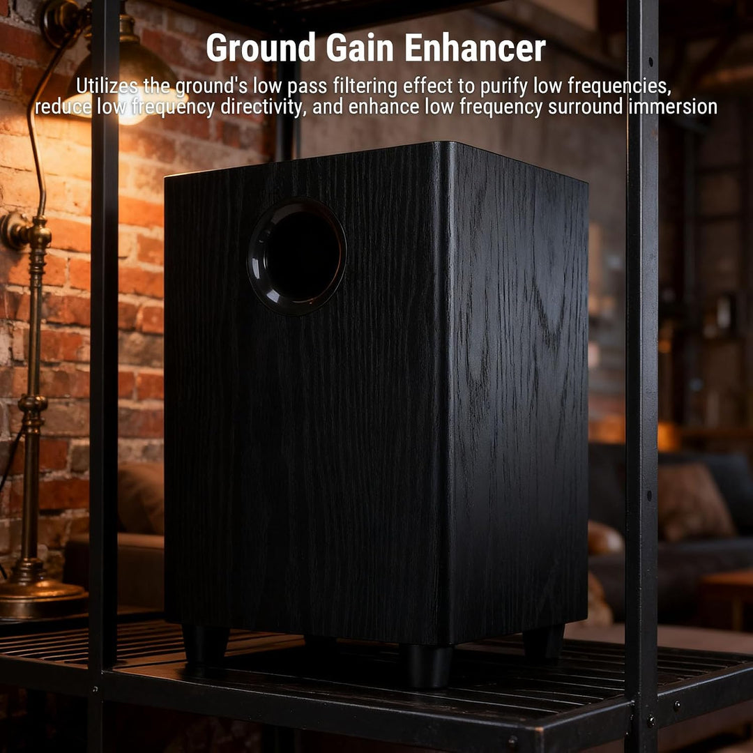 VBESTLIFE 6,5-Zoll-Passiv-Subwoofer, 100-W-Hochleistungs-MDF-Lautsprecher für Tiefe Bässe, mit Boden