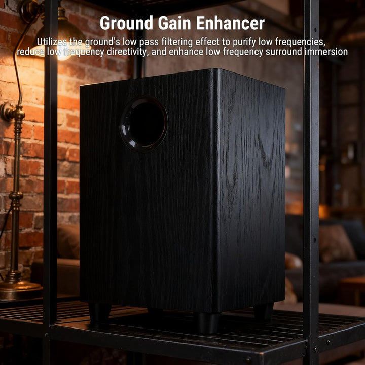 VBESTLIFE 6,5-Zoll-Passiv-Subwoofer, 100-W-Hochleistungs-MDF-Lautsprecher für Tiefe Bässe, mit Boden