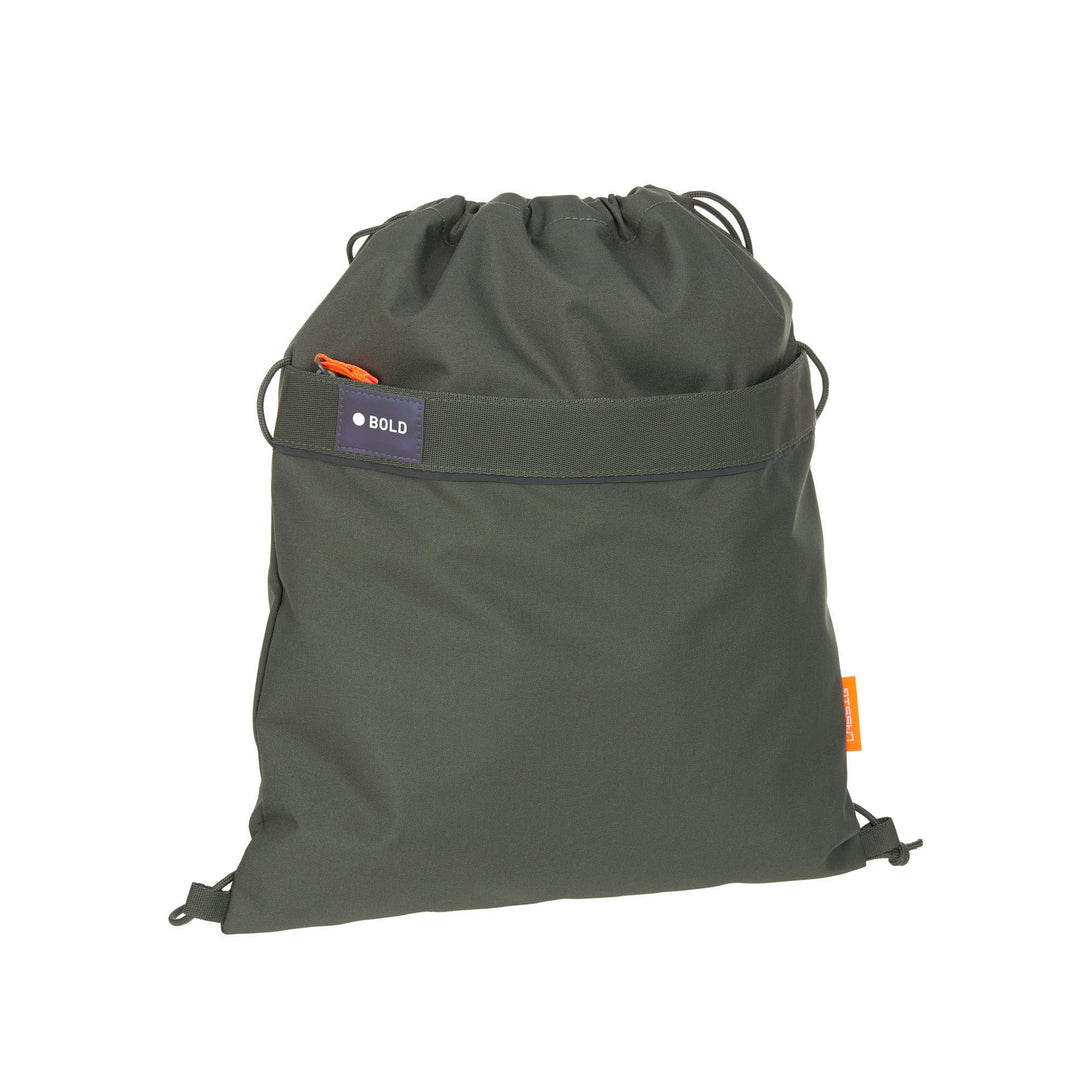LÄSSIG Kinder Turnbeutel Sportbeutel mit Rucksackfunktion/School String Bag Bold Dark Olive, Olive