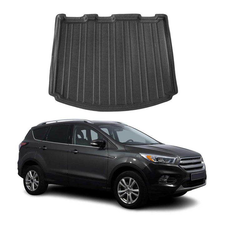 OMAC Kofferraumwanne Laderaumwanne kompatibel mit Ford Kuga 2 2012-2024 Gummi TPE Schwarz Kofferraum