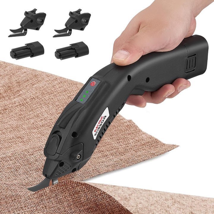 kartonschneider elektrisch 6,000RPM mit 2 Ersatzklingen Multischneider 2x 2500mAh Akkus Schnelles La