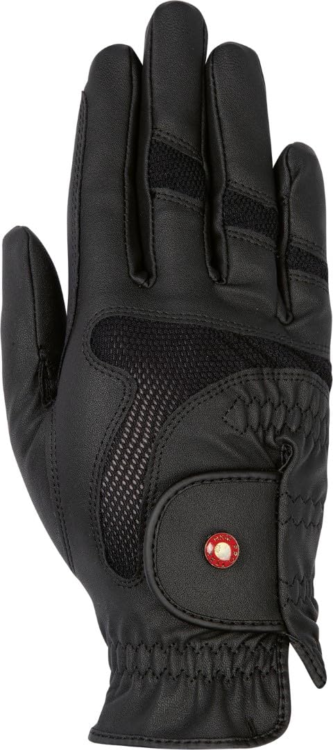 HKM Reithandschuh -Professional Air mesh- M (20-22 cm) Schwarz, M (20-22 cm) Schwarz