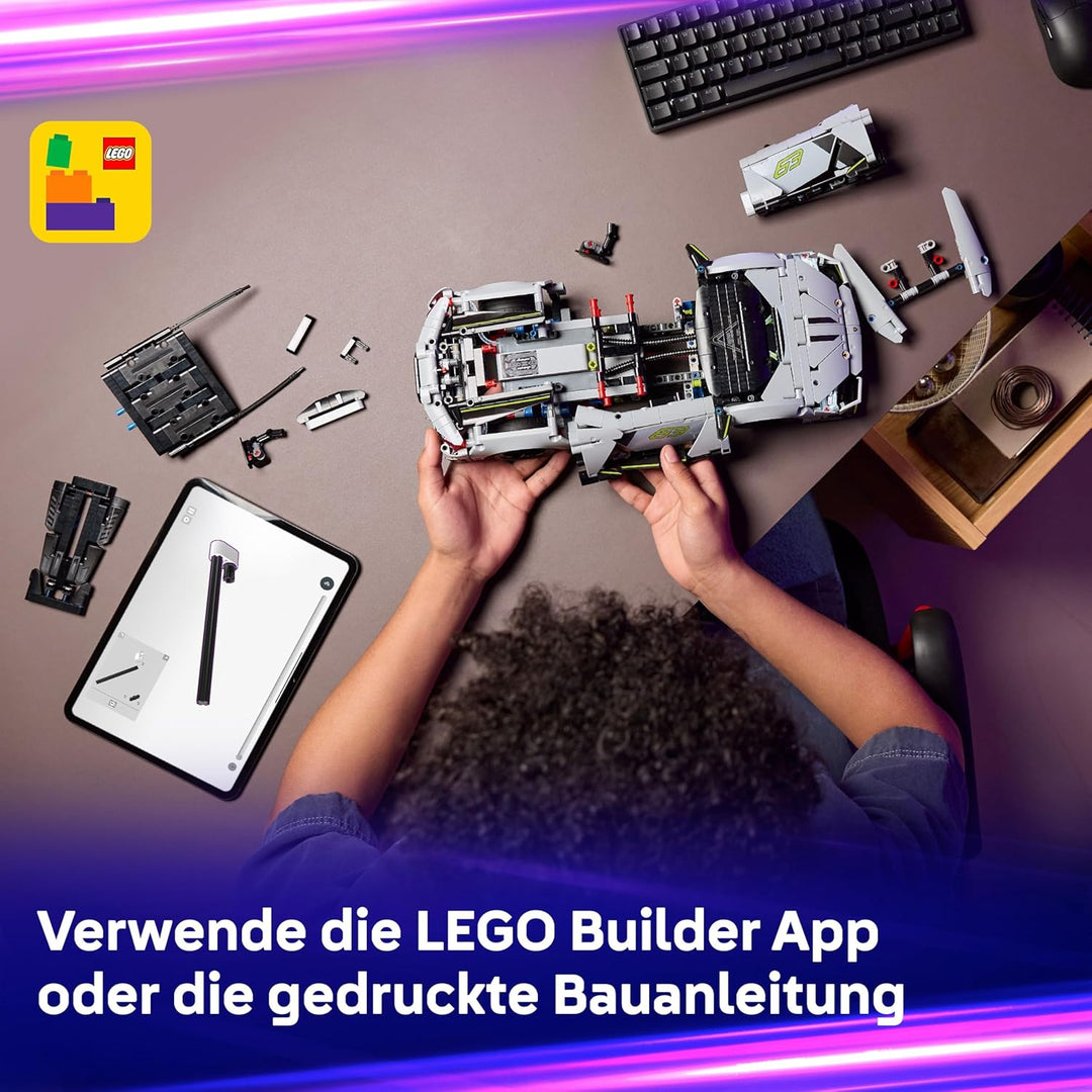 LEGO Technic Lamborghini Revuelto Supersportwagen Spielzeug – ferngesteuertes Automodell mit Lichtfu