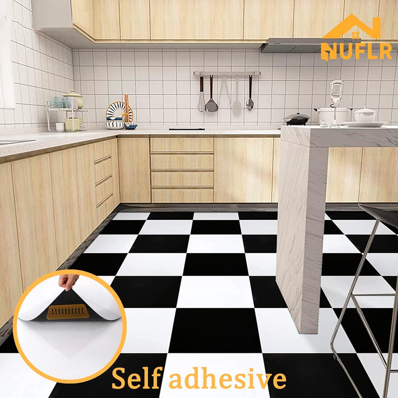 Vinylboden Selbstklebend PVC Bodenbelag Selbstklebend Fliesen Vinyl Bodenaufkleber Wasserdicht für K
