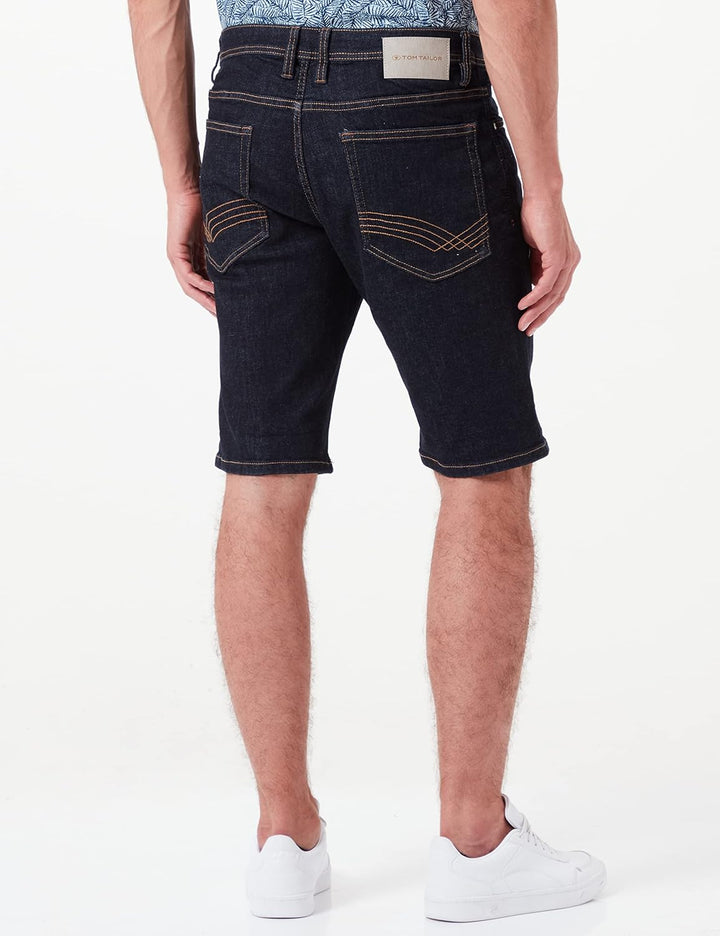 TOM TAILOR Herren Bermuda Jeans Shorts 29 10114 - Clean Dark Stone Blue Denim, 29 10114 - Clean Dark