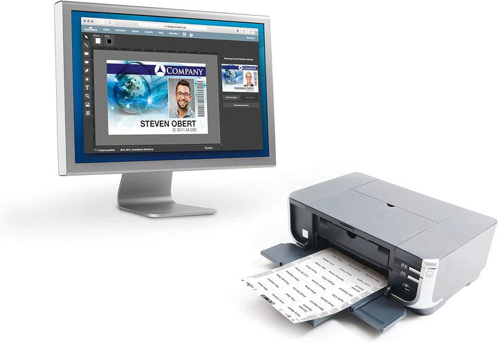 Durable Namensschilder Set, 60 x 90 mm mit Clip, inklusiv 20 Namensschilder und 4 Beschriftungsbögen