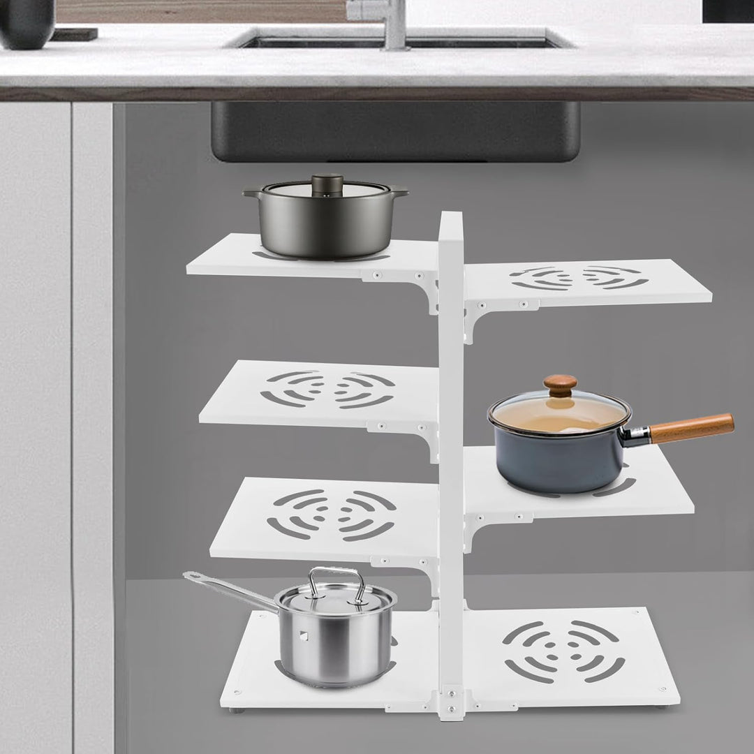 Topf-Organizer, 7 Etagen, Verstellbar, Robust für Küchenschränke, Vielseitig Verwendbar Schrank, Hea