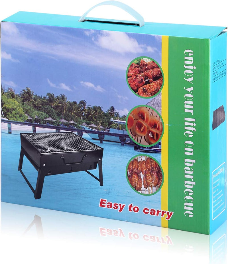 AGM Holzkohlegrill Picknickgrill Edelstahl Kleiner Grill Portable Campinggrill Abnehmbare BBQ Grills