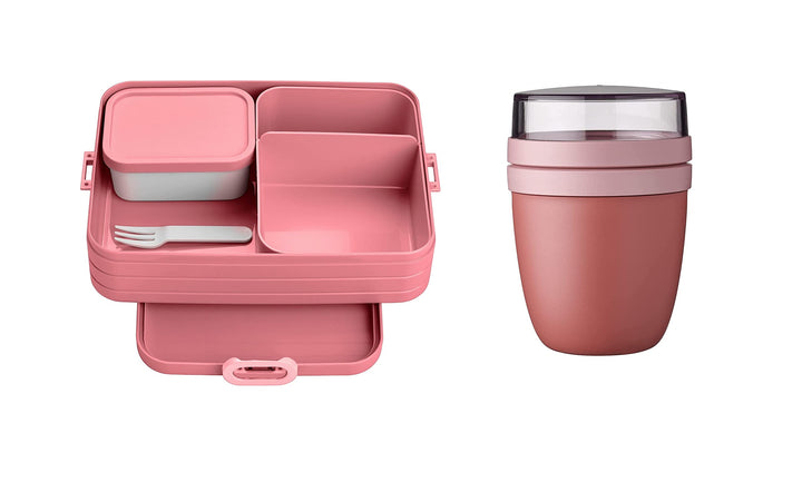 Mepal 2-tlg. Lunch to go Set – Lunchbox Take A break Large mit Lunchpot – praktischer Müslibecher –