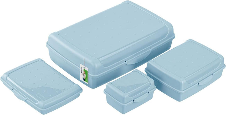 Lunchbox SET Brotdose Erwachsene Kinder - Satz mit 4 Behältern - BPA Frei Vesperbox Frühstücksbox Br