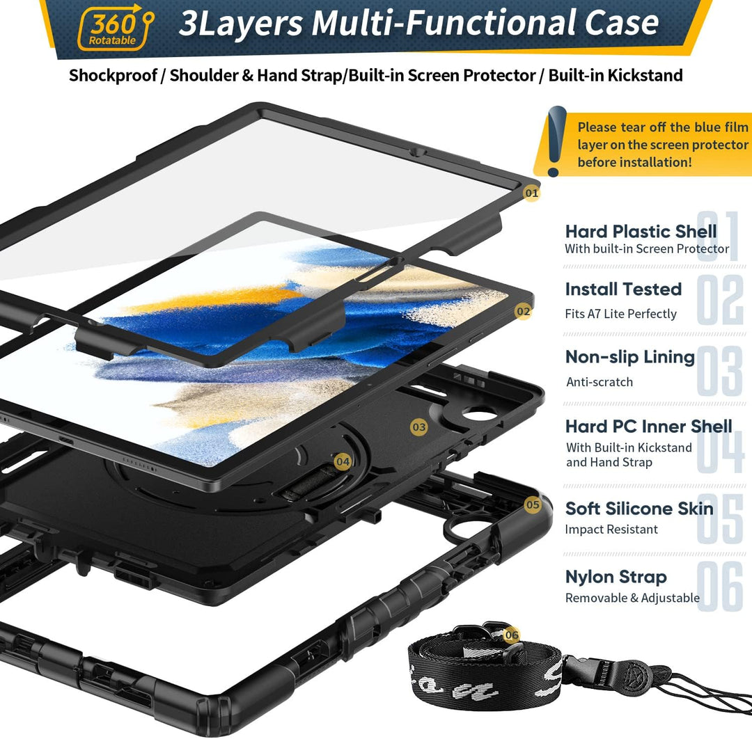 Timecity Hülle für Samsung Galaxy Tab A8 10.5 Zoll 2022 SM-X200/SM-X205/SM-X207, Stossfeste Robust m