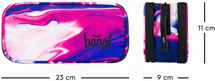 Baagl Federmäppchen Turnbeutel Set 2-teilig Mädchen Schule - Marble | Die Federtasche mit 3 Fächern
