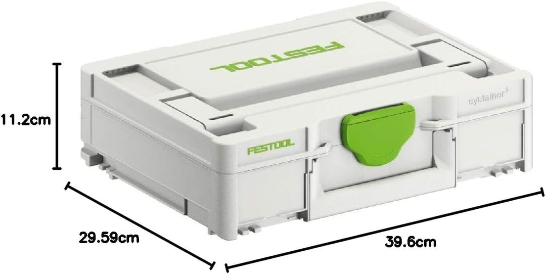 Festool Systainer³ SYS3 M 112 (mit Abdeckung für Beschriftungsfeld) 396mm x 296mm x 112mm, 396mm x 2