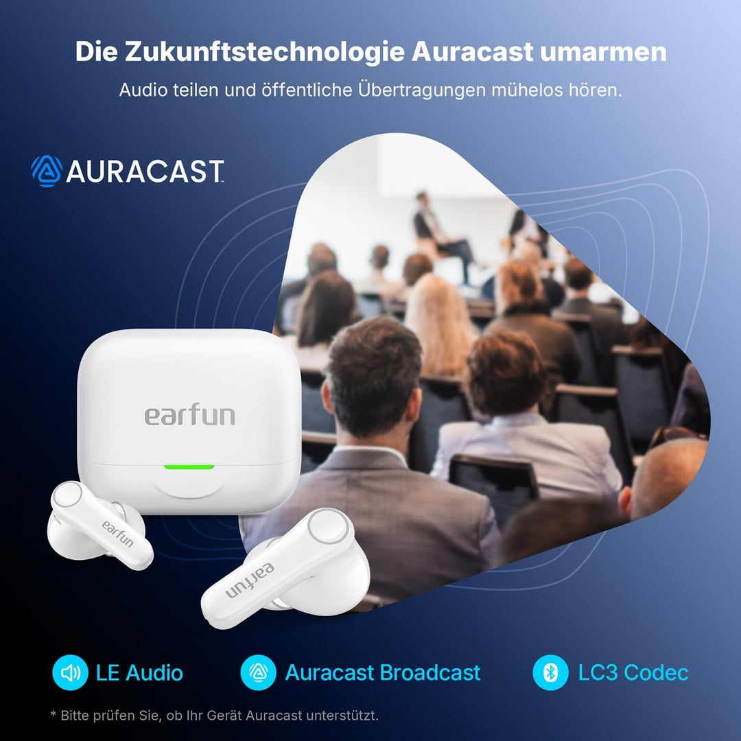 EarFun Air Pro 4+ Bluetooth Kopfhörer mit Noise Cancelling, Hybrid-Treibersystem, Hi-Res Audio, aptX