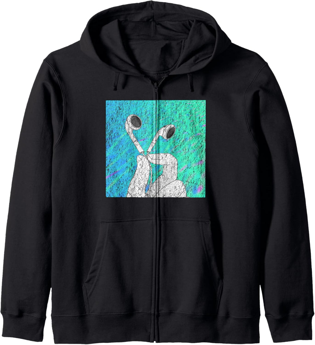Beunruhigter Vintage-Look Grunge Vaporwave Seapunk Kapuzenjacke