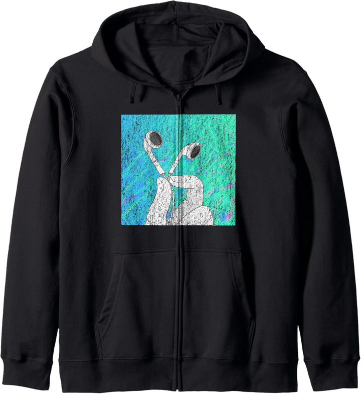 Beunruhigter Vintage-Look Grunge Vaporwave Seapunk Kapuzenjacke