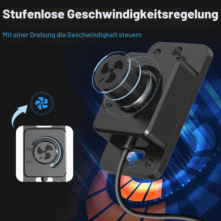 Aygrochy 200mm Inline-Rohrventilator mit variabler Geschwindigkeitskontrolle, Abluftventilator für H