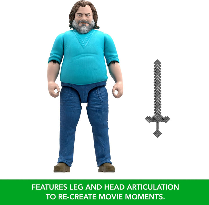 Mattel Minecraft Grosse Actionfiguren, 30 cm grosse, bewegliche Steve-Sammelfigur, inspiriert von Ei