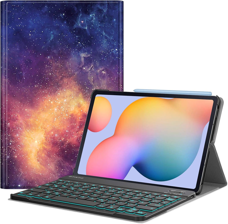 Fintie Beleuchtete Tastatur Hülle für Samsung Galaxy Tab S6 Lite 10,4 Zoll 2022/2020 SM-P610/P613/P6