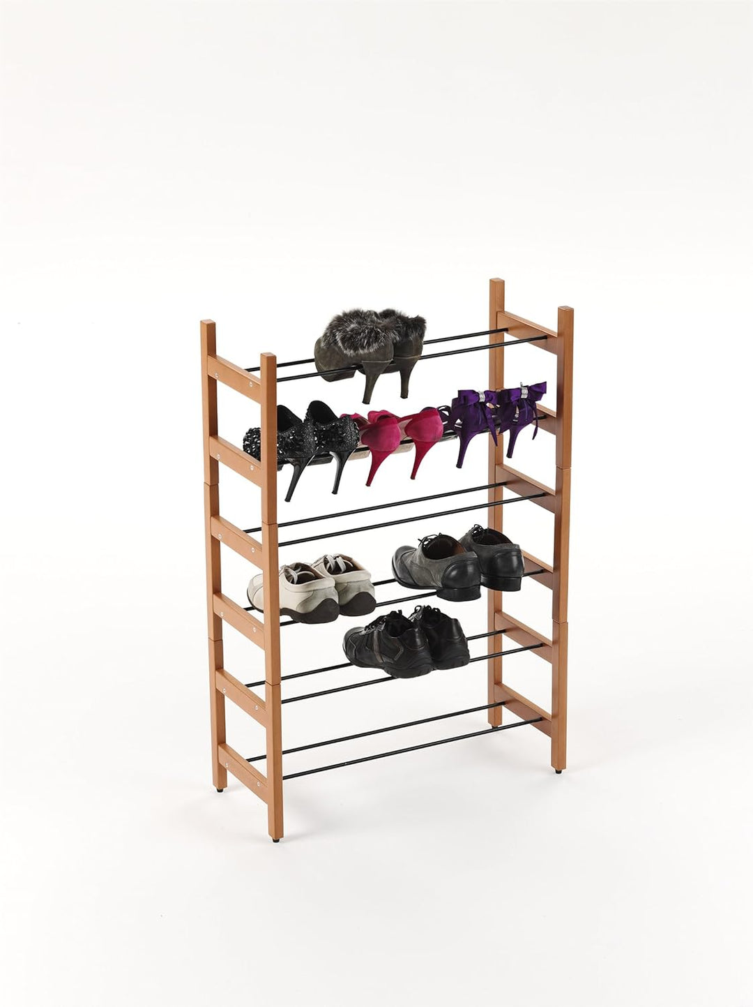 ARREDAMENTI ITALIA TODY'S Schuhregal, Holz - 6 Paar Schuhe - Modular - Kirsche Finish