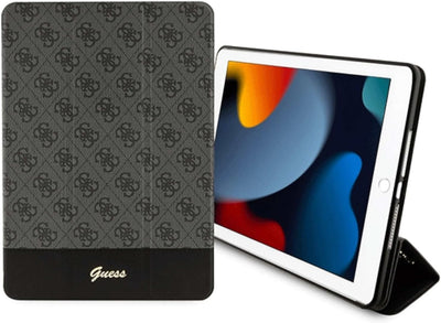 GUESS Stripe Allover Schutzhülle Cover für Apple iPad 10.2 2020/2021 Braun