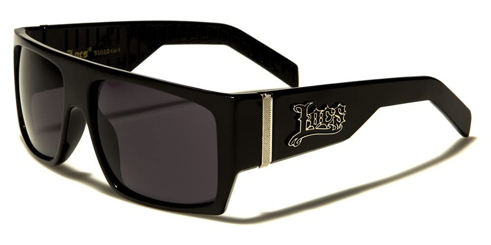 Locs 8LOC91010 Sonnenbrille Hypster Urban Poker Rapper, Mode für Damen und Herren Gestell Schwarz Gl