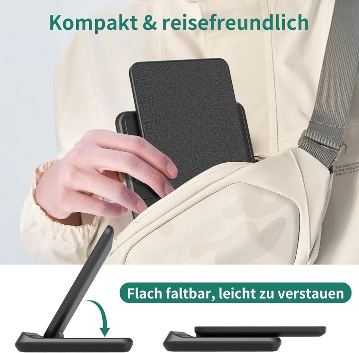PlusAcc Kabellose Ladestation für Kindle Paperwhite Signature Editions (2022 & 2024) & Colorsoft Sig