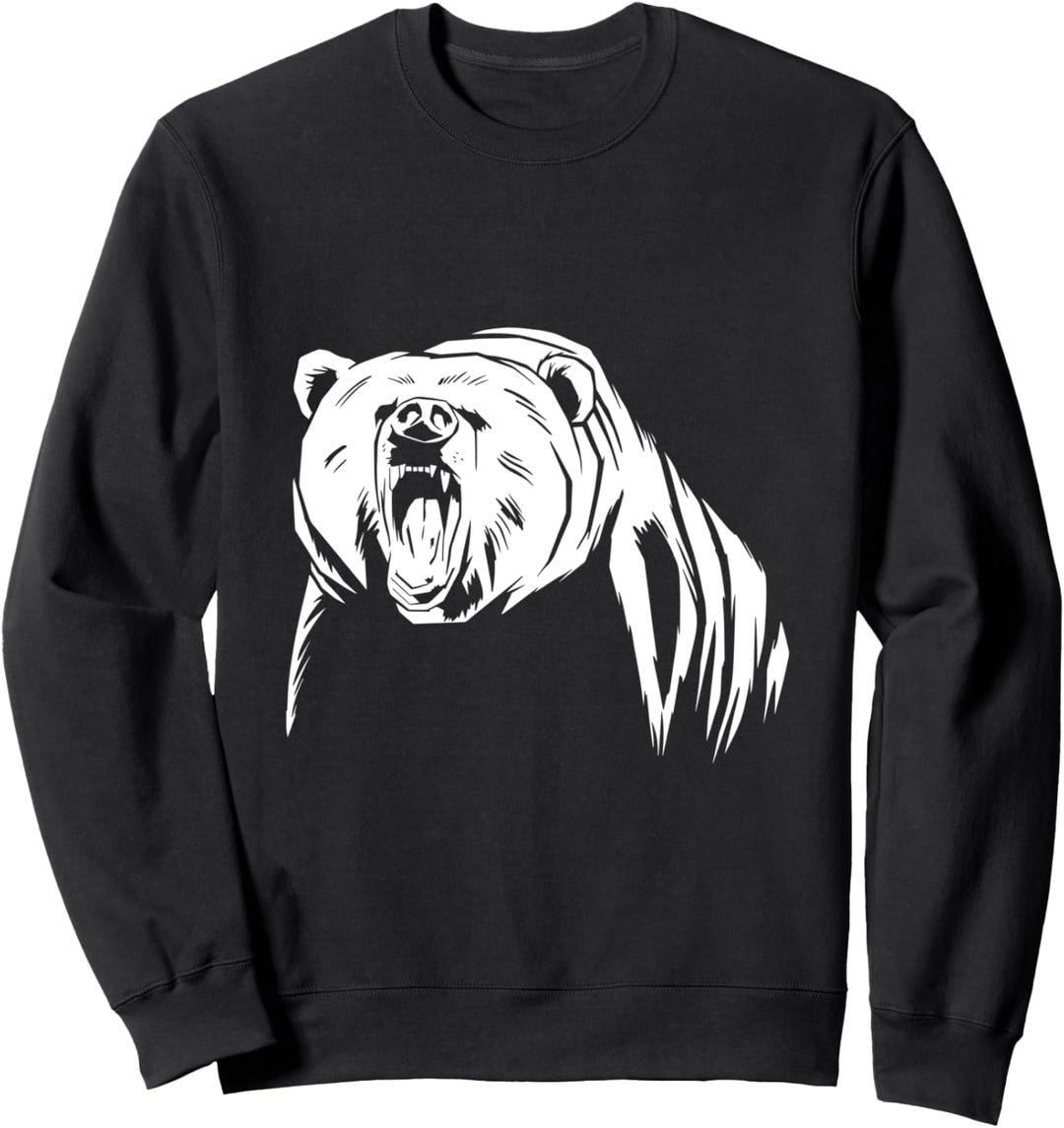 Wütender Grizzlybär Starker Grizzly Sweatshirt