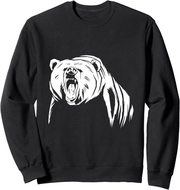 Wütender Grizzlybär Starker Grizzly Sweatshirt
