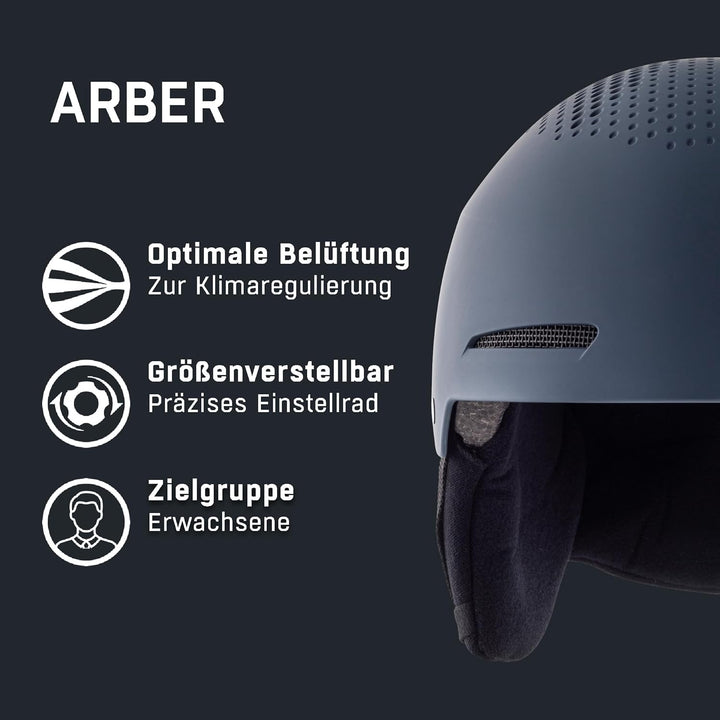 Alpina Herren Skihelm ARBER Tinte matt (Rosa) 54-58, Tinte matt (Rosa) 54-58