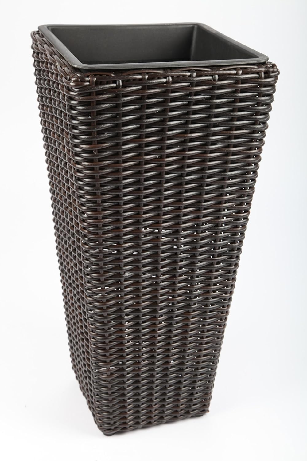 point-garden 4X Blumenkübel Pflanzkübel Pflanzgefäss Blumentopf aus Polyrattan Höhe 61cm