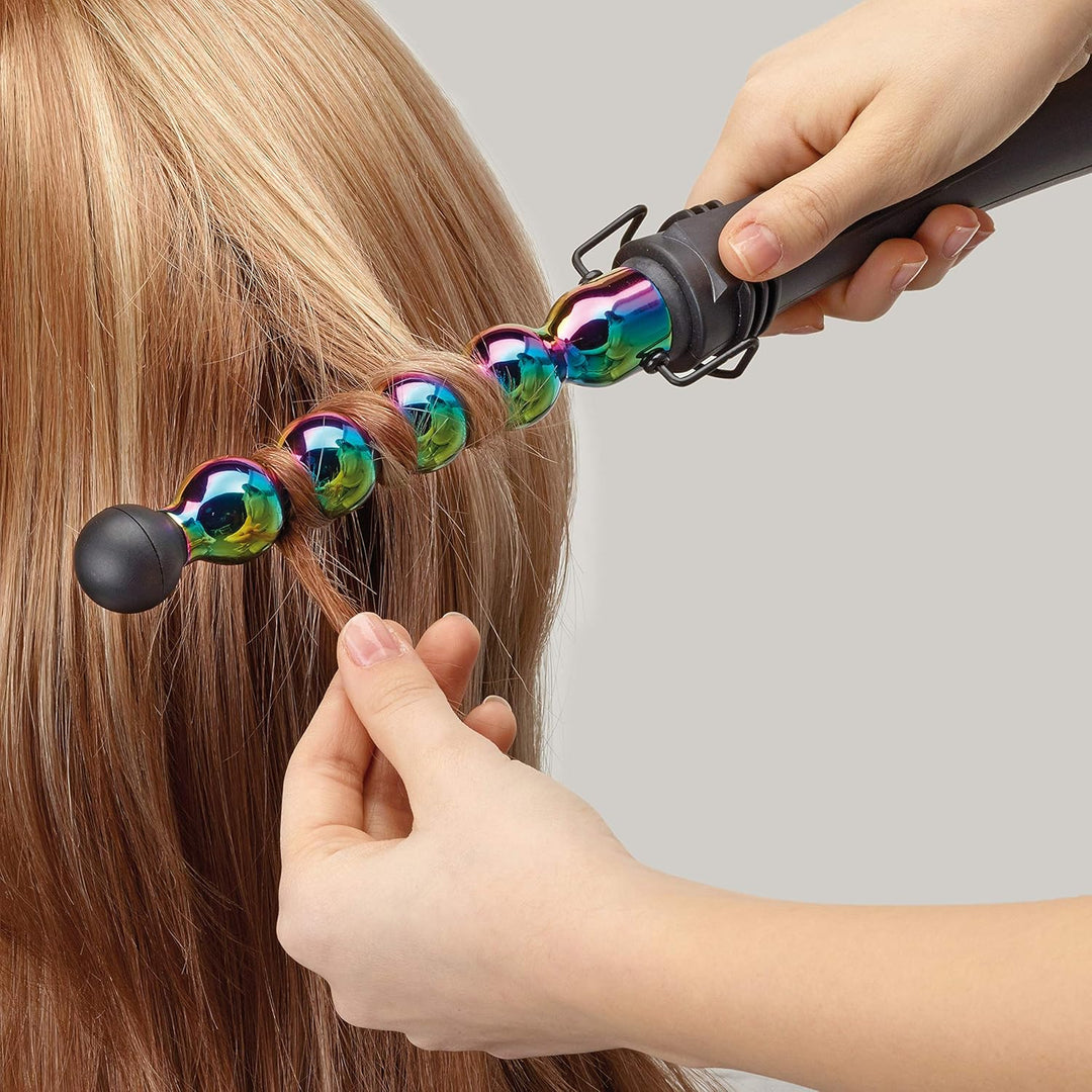 GAMMAPIU' Professioneller Lockenstäbe Bubble Rainbow, Breite und Schmale Wellen, Hitzebeständige Spi