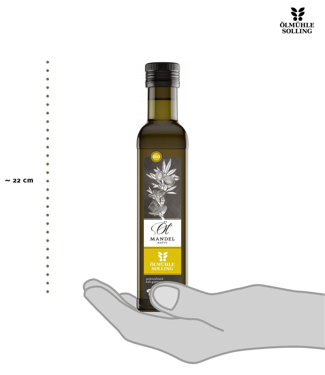 ÖLMÜHLE SOLLING - BIO Mandelöl ,Schonend kaltgepresstes Öl aus süssen, ungerösteten Bio-Mandeln. Mit