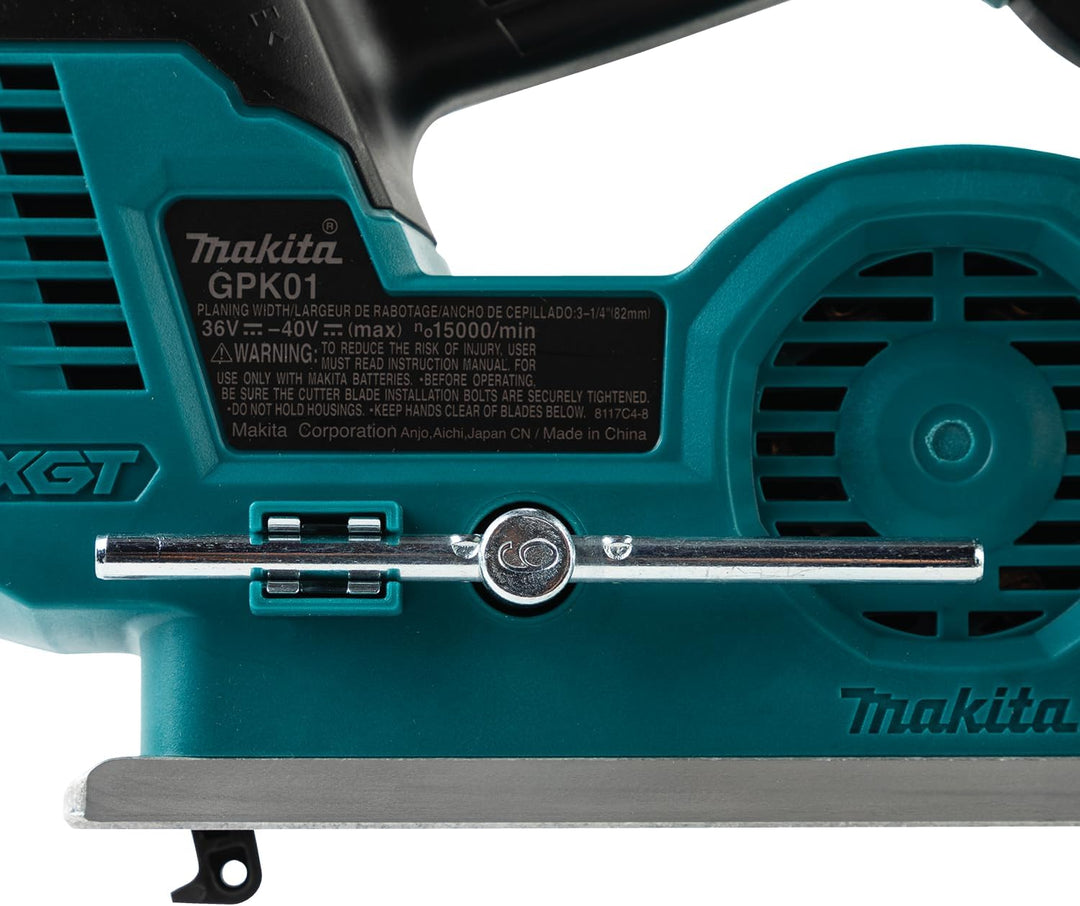 Makita KP001GZ Akku-Hobel 40V max. (ohne Akku, ohne Ladegerät), Petrol