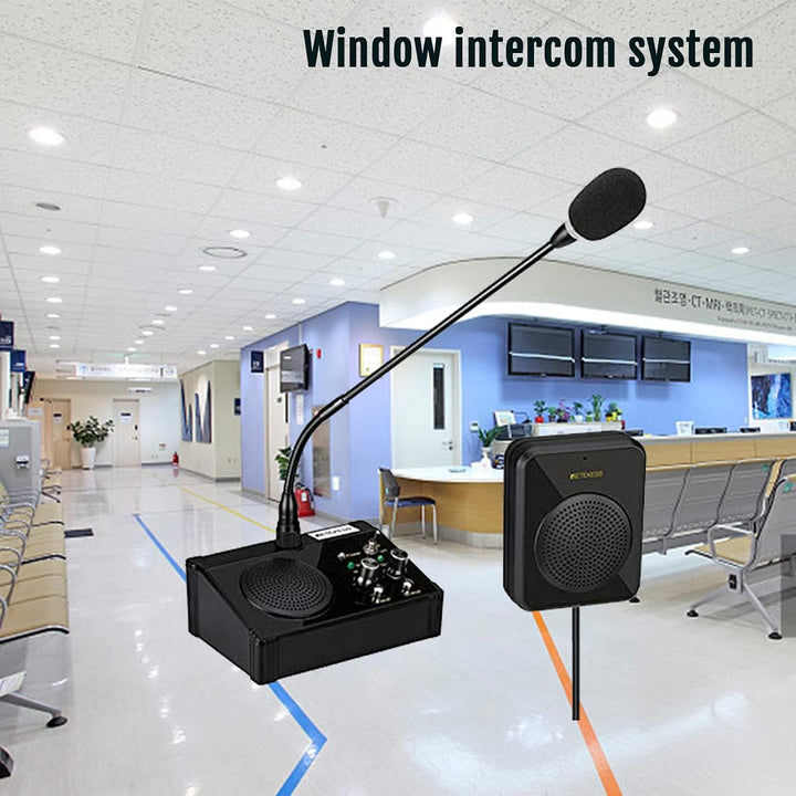 Retekess TW106 Fensterlautsprecher, Gegensprechanlage, Dual Way Bank Intercom System, 2-Wege-Fenster