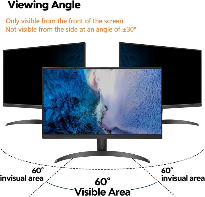 PYS 21,5 Zoll Blickschutzfolie für 16:9 Ultra-Slim Bezel Monitor Selbstklebend Abnehmbar Blickschutz