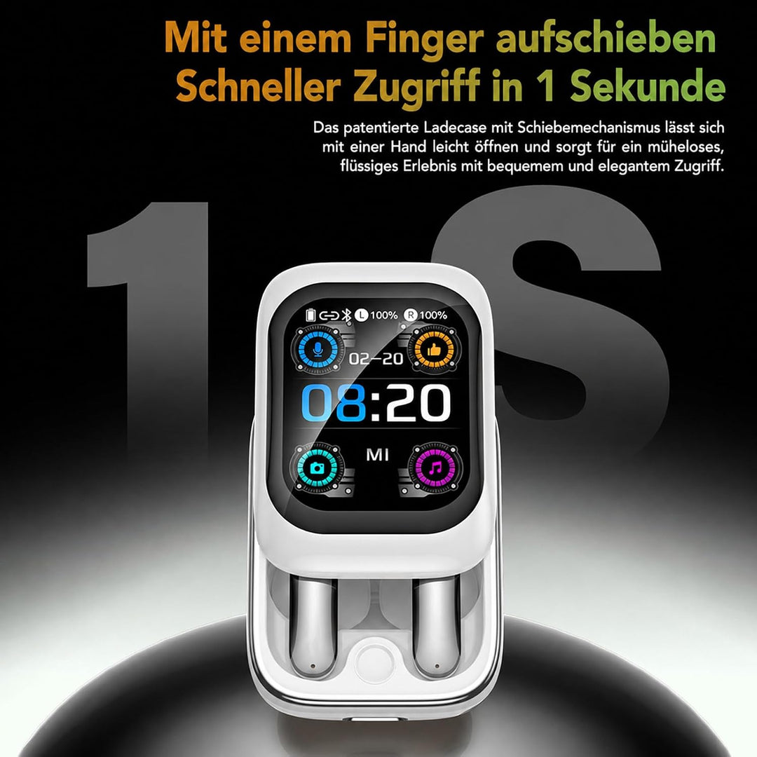 NE48 Übersetzer Kopfhörer, KI Sprachübersetzer Ohrhörer mit 165 Sprachen in Echtzeit, Bluetooth 6.0