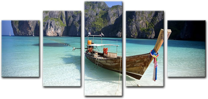 Bilderdepot24 Bild auf Leinwand | Maya Bay, Koh Phi Phi Ley - Thailand in 100x50 cm mehrteilig als W
